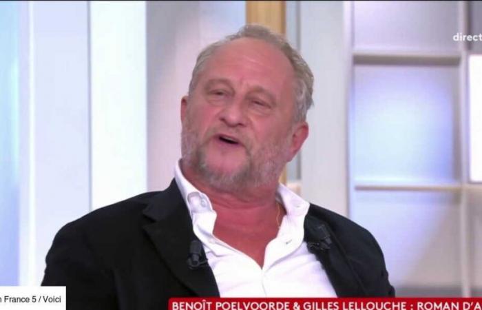 Benoît Poelvoorde pays off Gilles Lellouche and his new look on the set of C à vous (ZAPTV)