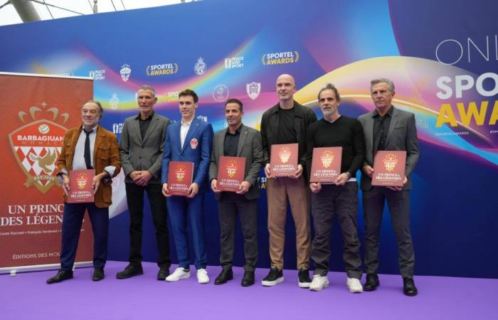 Les légendes de l’AS Monaco et Louis Ducruet ouvrent le show du Sportel avec un livre sur les Barbagiuans