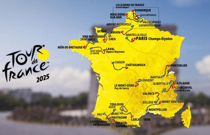 le retour du Mont Ventoux, la Normandie et la Bretagne au menu, un contre-la-montre dans les Pyrénées… Découvrez le parcours de l’édition 2025