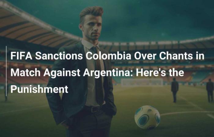 La FIFA sanctionne la Colombie pour avoir scandé lors du match contre l’Argentine : voici la sanction