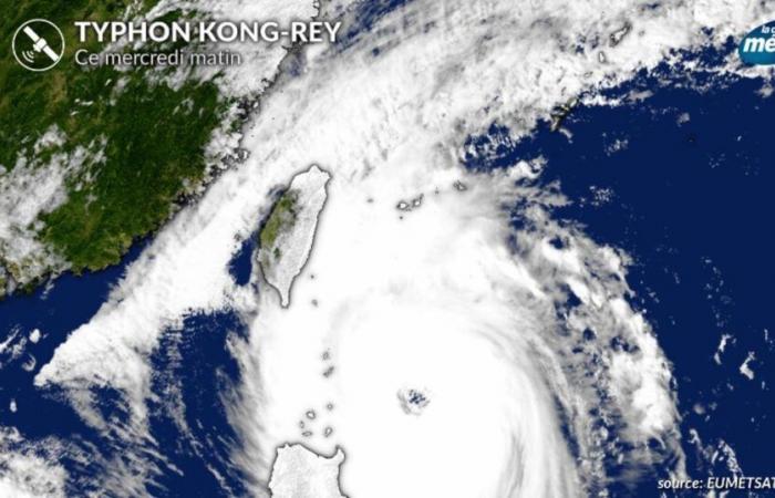 Le typhon Kong-Rey se dirigera vers Taiwan jeudi matin