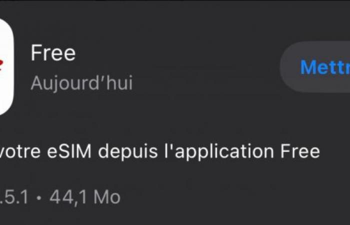 L’application officielle « Gratuite » profite d’une mise à jour qui permet désormais d’installer une eSIM sur iPhone