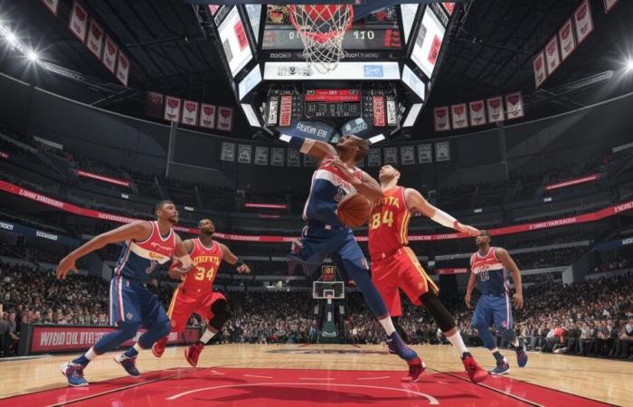 Les Washington Wizards et les Atlanta Hawks s’affrontent dans un match NBA passionnant