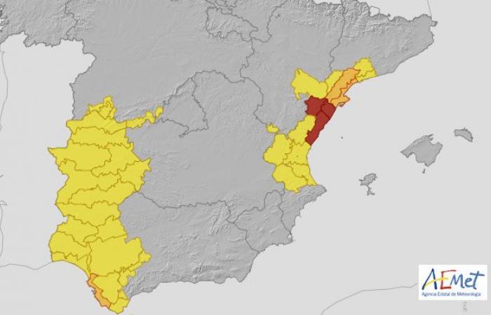 alerte rouge activée ce jeudi à Castellón: inondations et routes coupées