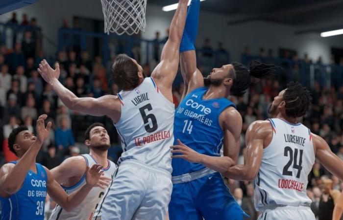 Un match de basket intense