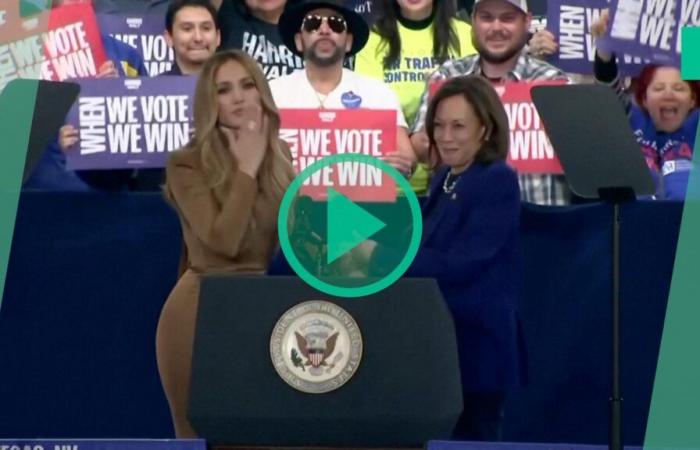 Jennifer Lopez était aux côtés de Kamala Harris à Las Vegas