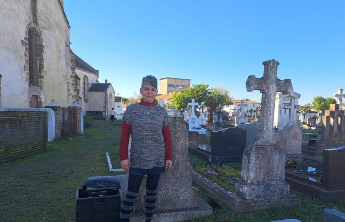 Audrey maintains the graves in Vendée