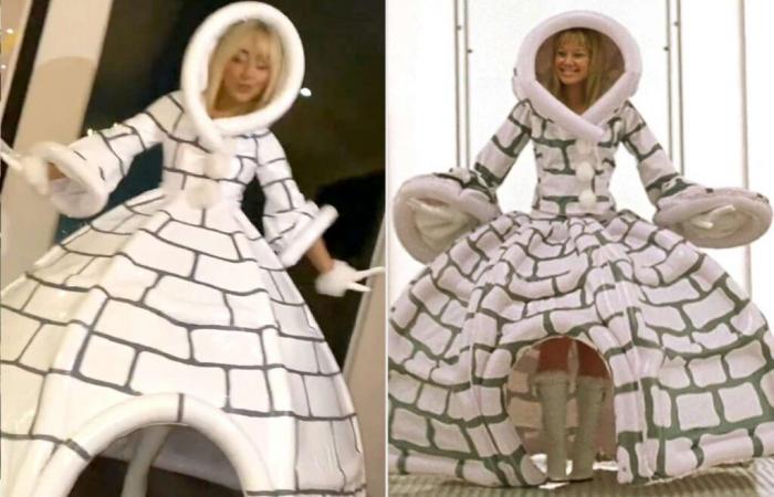 Sabrina Carpenter porte la robe igloo emblématique du film “Lizzie McGuire”