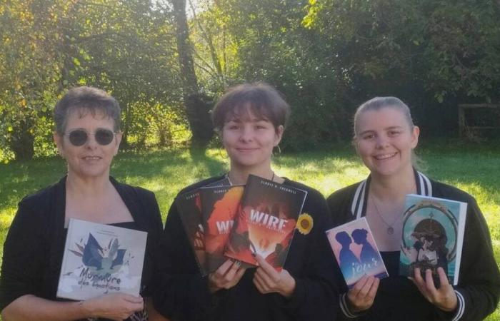 Près de Saint-Lô, Cyrielle, Élodie et Caroline écrivent et illustrent leurs livres auto-édités