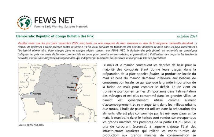 Bulletin des prix de la République démocratique du Congo, octobre 2024 – République démocratique du Congo