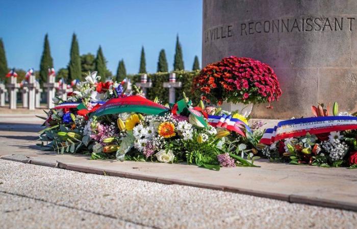 Un hommage rendu aux soldats nîmois morts pour la France au carré militaire du cimetière du Pont de Justice