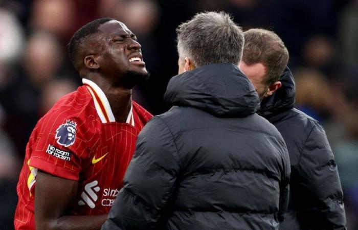 Ibrahima Konate est blessé pour Liverpool alors que le défenseur est expulsé contre Brighton