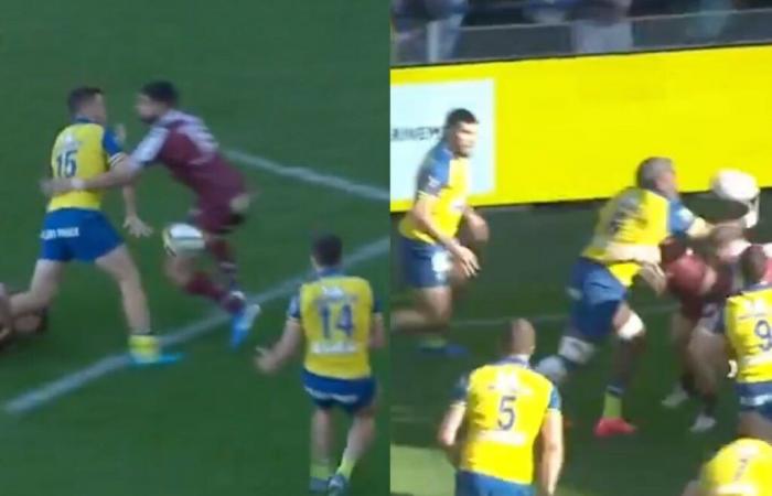 Deux passes incroyables, trois essais… Clermont erre en première mi-temps face à l’UBB