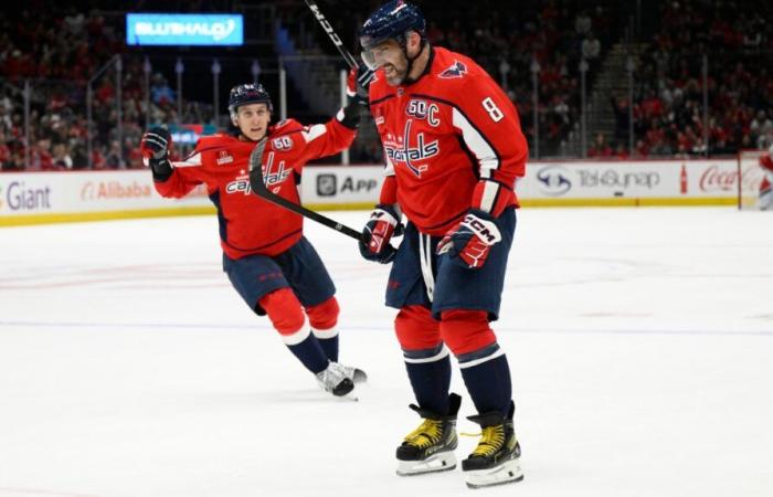 cinq buts des Caps en 1ère période, dont le 6ème de la saison d’Alex Ovechkin