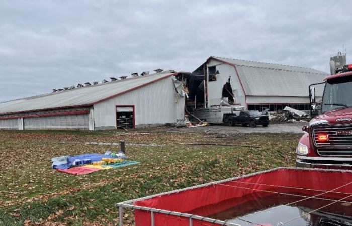 Incendie majeur dans une ferme de Lyster