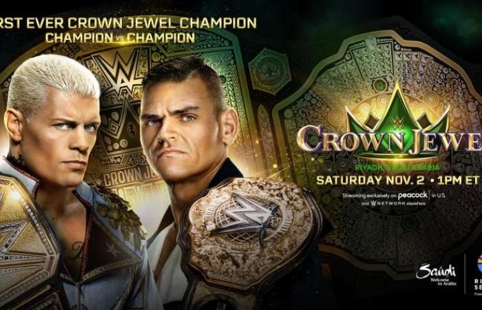 Match Cody Rhodes contre Gunther pour le championnat masculin Crown Jewel