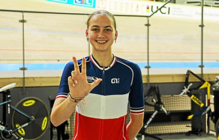 La passe de trois pour Zoé Bihan lors des championnats de France piste Avenir à Loudéac