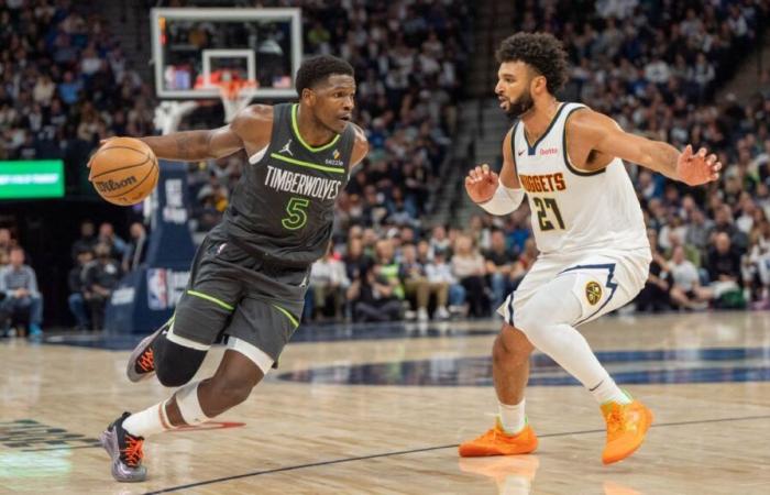 Jamal Murray des Nuggets quitte contre les Wolves, dans le cadre du protocole de commotion cérébrale