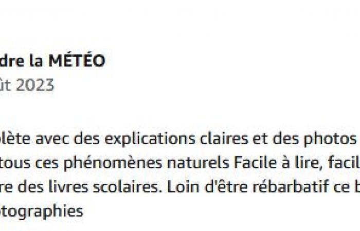 Le livre le plus vendu sur le thème de la météo depuis cinq ans ! 02/11/2024