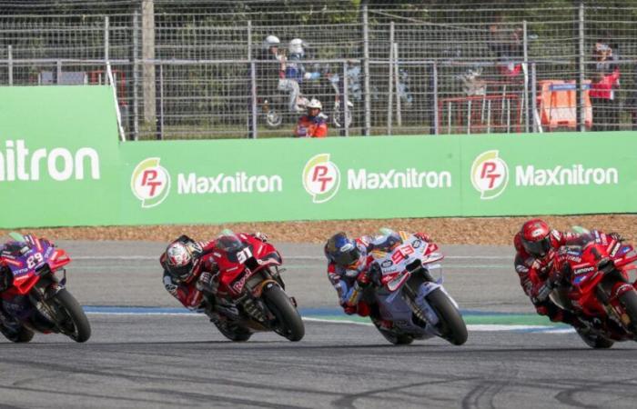 Francesco Bagnaia en pole devant Jorge Martin, la grille de départ