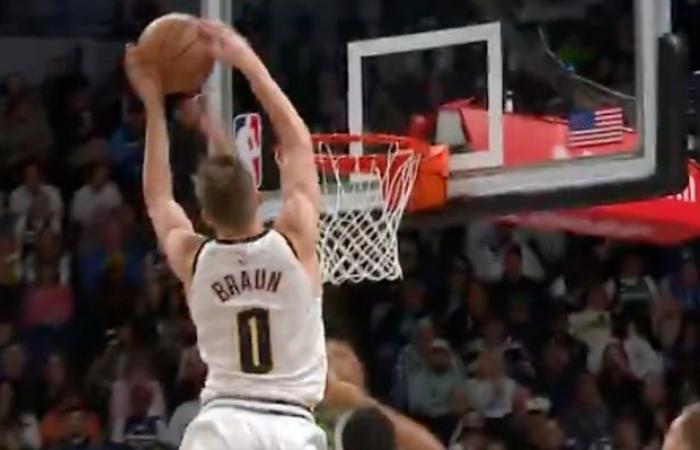 Christian Braun et Rudy Gobert se battent presque après un dunk d’affiche