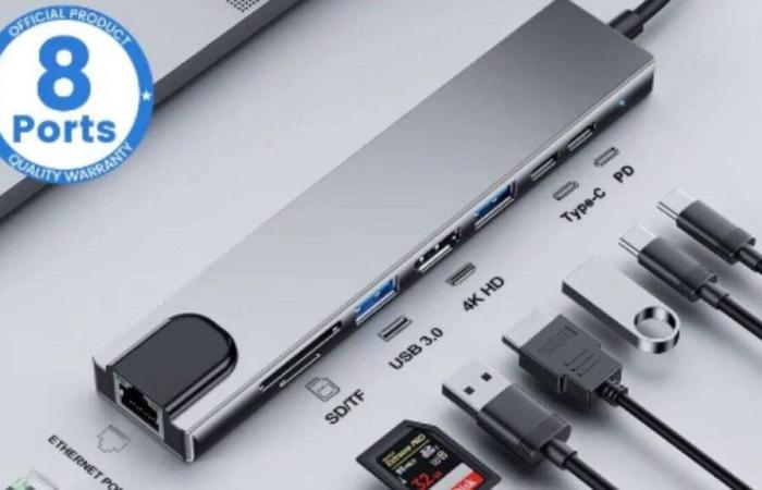 Connectez jusqu’à 8 appareils à votre PC avec cette station d’accueil USB pour moins de 5 euros