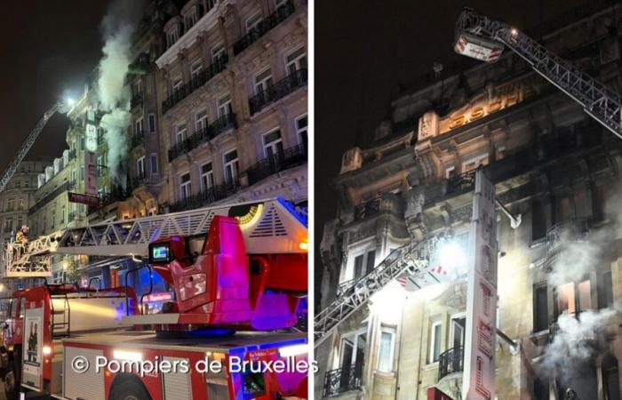 Un incendie ravage un hôtel au centre de Bruxelles : des dizaines de personnes évacuées