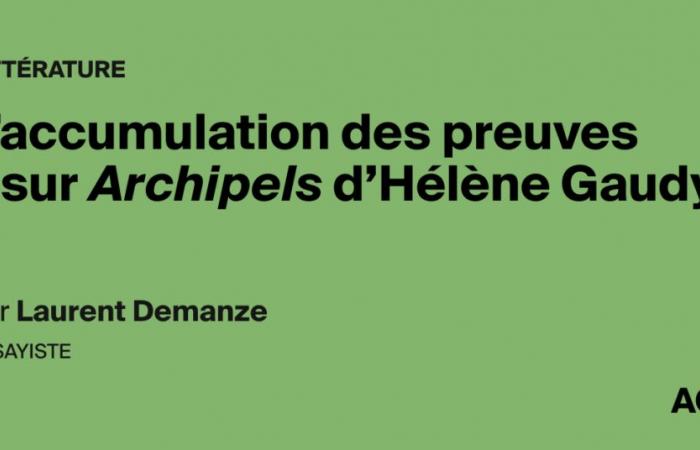 L’accumulation des preuves – sur Archipels par Hélène Gaudy