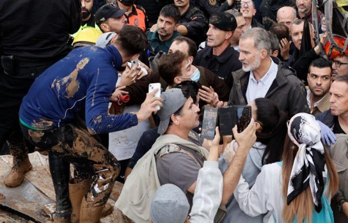 Cris et jets de boue sur les rois, Sánchez et Mazón