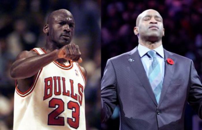 Surpassant de loin le cadeau de Michael Jordan, les superbes surfaces de pendentif personnalisées de 381 diamants de Vince Carter lors d’une journée spéciale