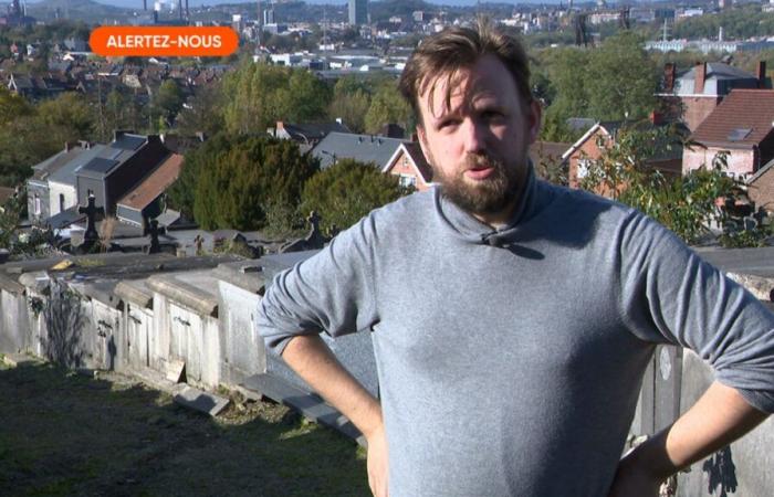 François, habitant de Couillet, exprime sa colère face à l’état du cimetière