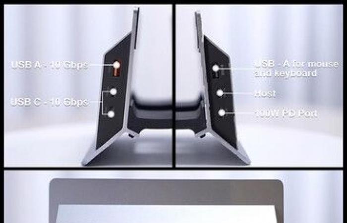 une solution d’accueil pratique pour ordinateur portable avec de nombreux ports qui libèrent de l’espace sur le bureau