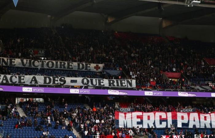 la banderole moqueuse des ultras parisiens pour la victoire contre l’OM