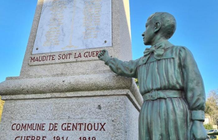 EN IMAGES – Le monument aux morts de Gentioux en Creuse a retrouvé son orphelin