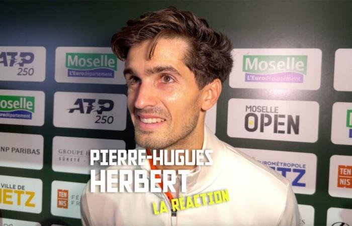 La réaction de Pierre-Hugues Herbert à l’Open de Moselle 2024