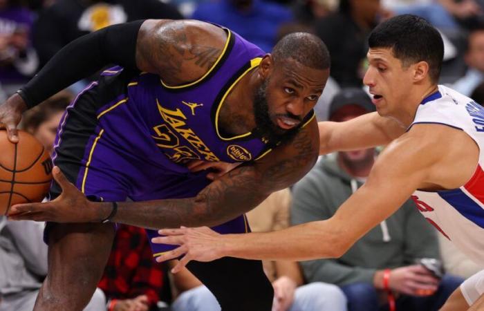 Les Lakers morts tombent en route vers les Pistons