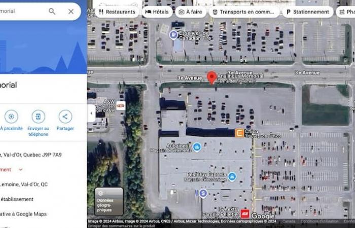 le lieu où cela s’est produit a été immortalisé sur Google Maps