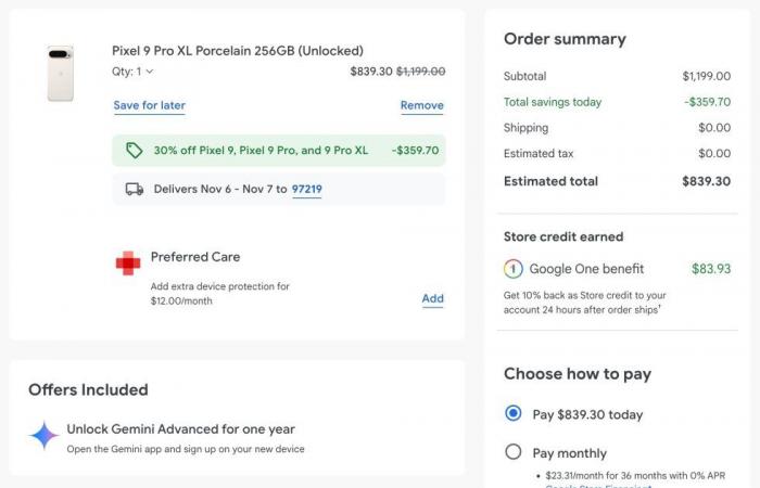 La promotion Google Pixel 9 Pro à 30 % de réduction que vous attendiez est là