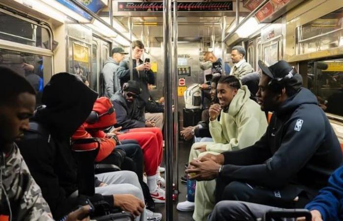 Les joueurs de Détroit ont pris le métro de New York pour se rendre à leur match