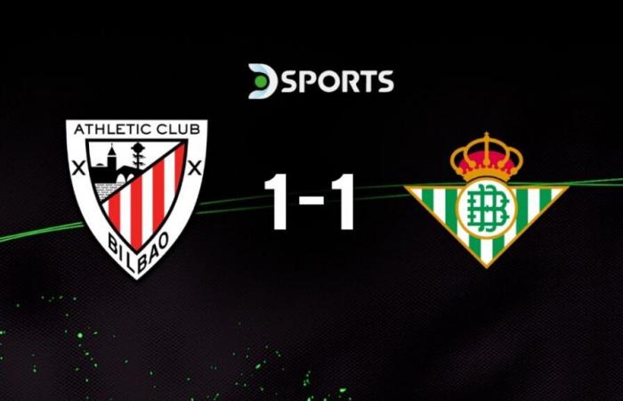 L’Athletic Bilbao a résolu son match de la 12ème journée avec un nul 1-1 contre le Betis