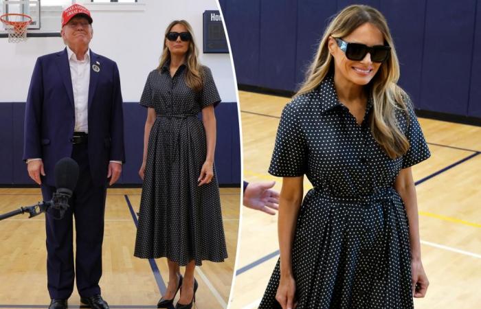 Melania Trump porte Dior pour voter avec son mari Donald Trump le jour de l’élection