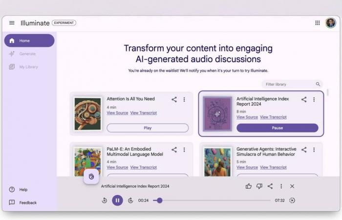 Google Illuminate pour créer des podcasts d’articles techniques