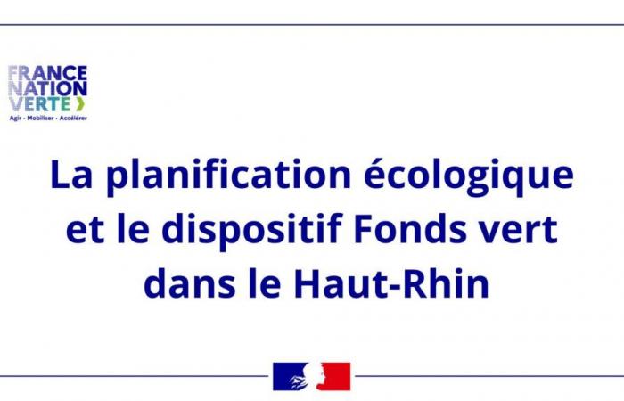 Aménagement écologique et dispositif Fonds Vert dans le Haut-Rhin – Communiqués de presse 2024 – Espace presse – Actualités