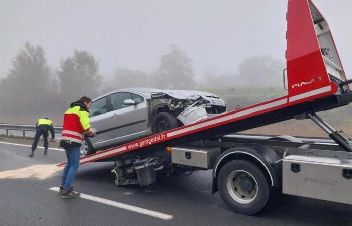 une brouette tombée d’un camion provoque un carambolage