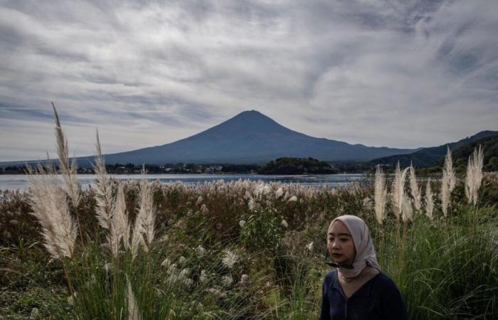 La neige est enfin tombée sur le Mont Fuji