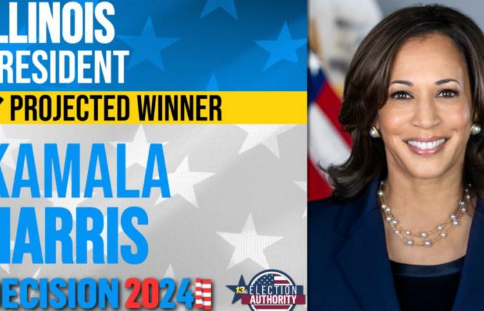 AP : Kamala Harris remporte les 19 voix électorales de l’Illinois