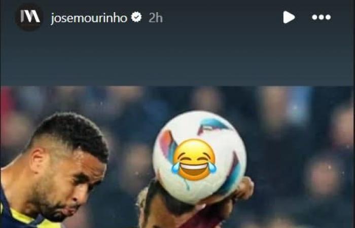 Les protestations de Mourinho contre l’arbitre et le VAR se poursuivent sur Instagram