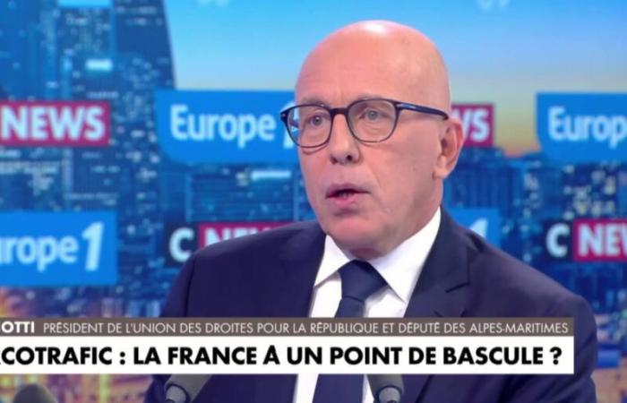 “L’État peut s’effondrer si la violence continue à s’étendre aux territoires”, estime Eric Ciotti