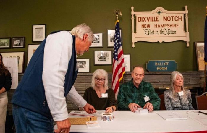 les premiers votes comptés dans un village du New Hampshire