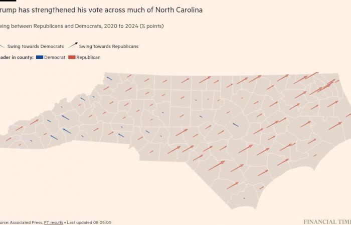 Le passage à Trump dans les cartes et les graphiques